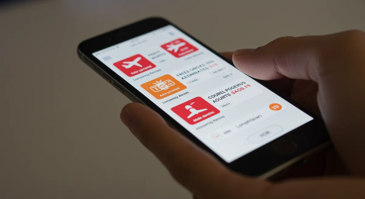Gestión activa de programas de fidelidad de aerolíneas en un smartphone
