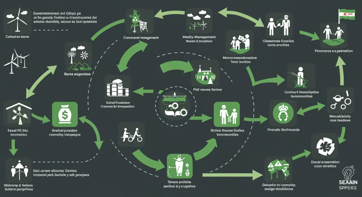 Infografía detallada sobre los tipos de ayudas y subvenciones para proyectos de turismo sostenible en España.
