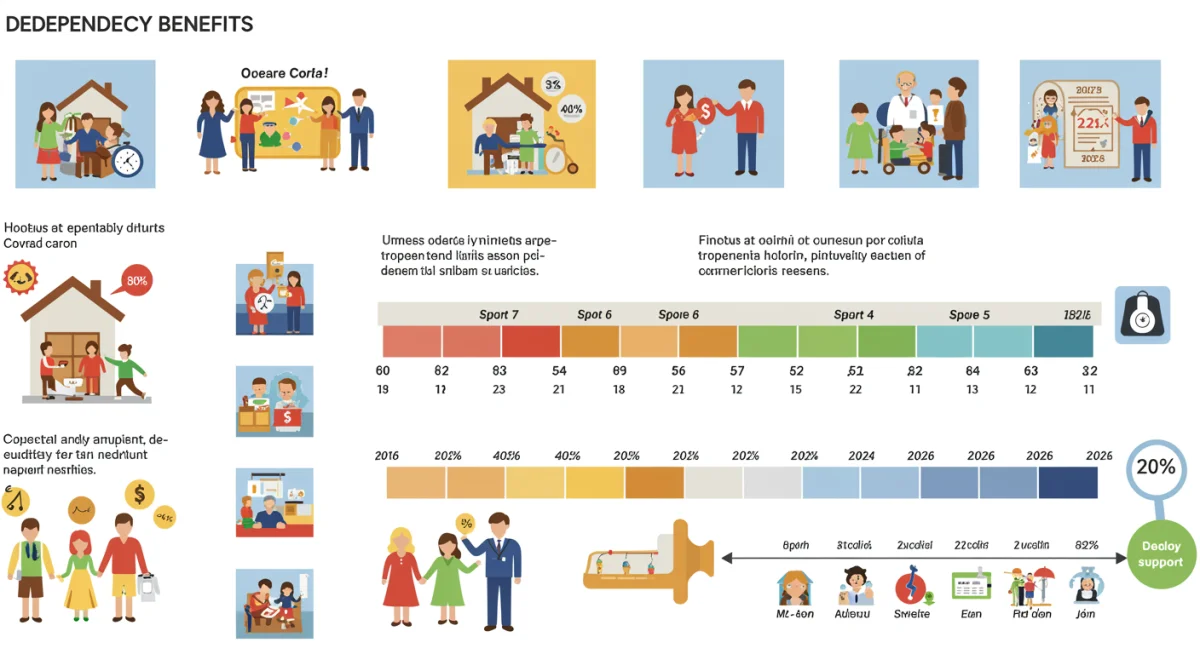 Infografía detallada sobre los tipos de beneficios por dependencia en España y sus coberturas en 2026.
