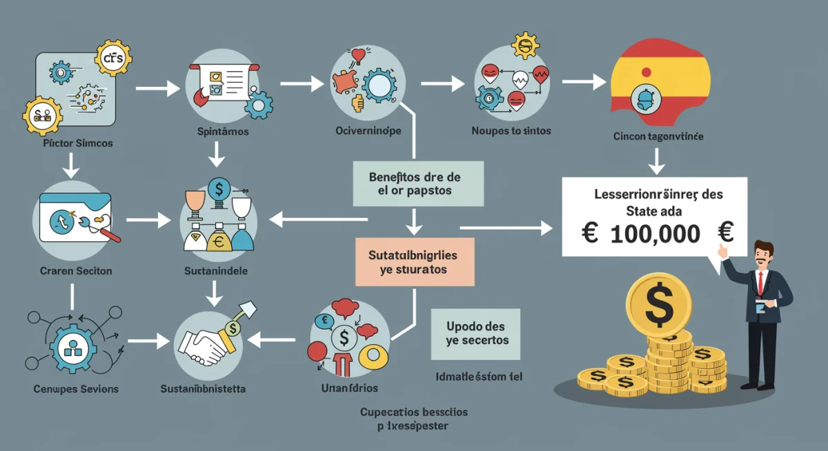 Infografía del proceso de solicitud para ayudas estatales desconocidas en España, destacando beneficios y pasos clave.