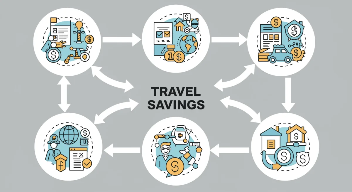Infografía de tipos de ayudas estatales para viajes y ahorro